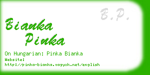 bianka pinka business card